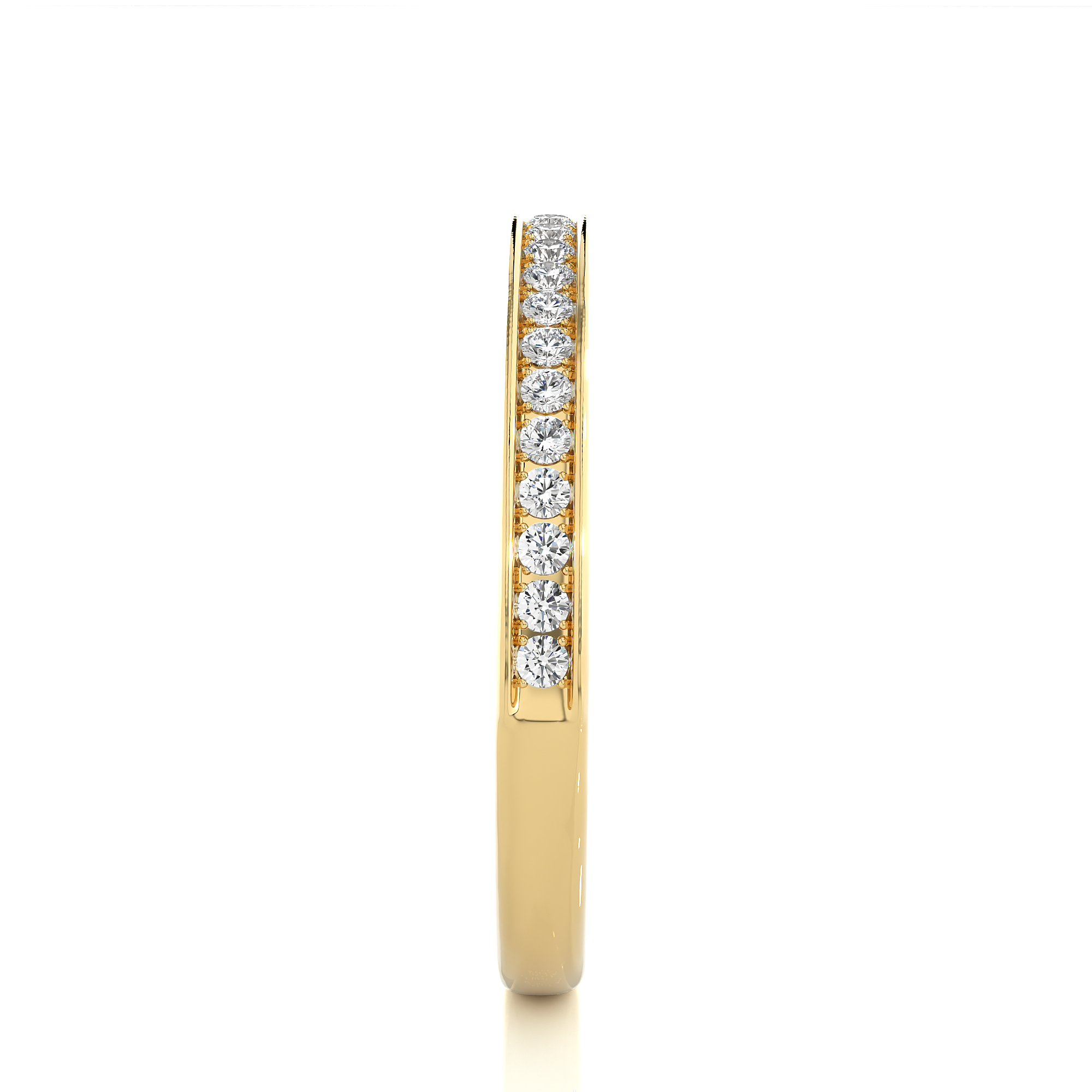 Channel Set Half Eternity Lab Diamond Ring